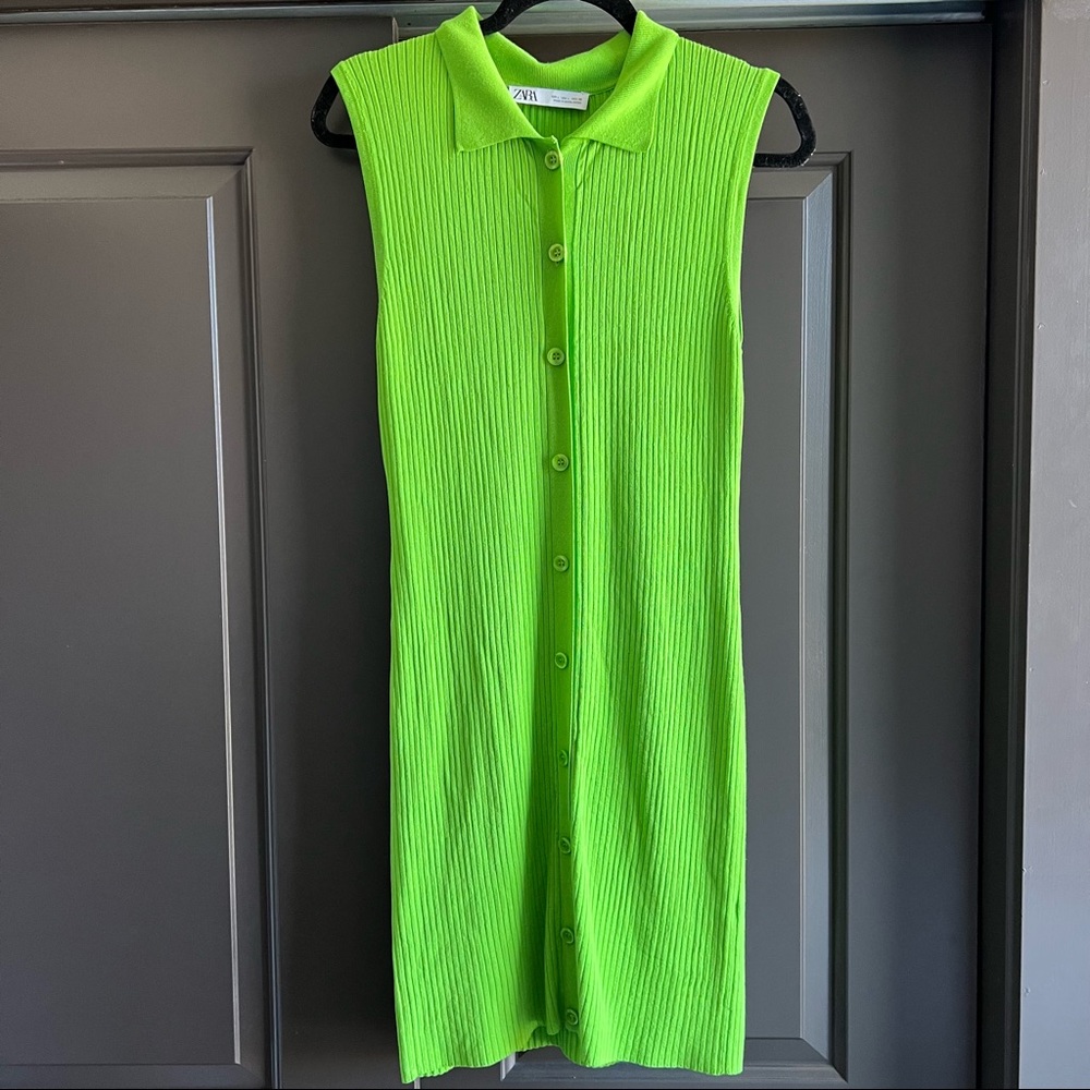 Zara Polo Collar Knit Dress